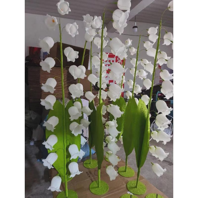 大型立体式铃兰花摄影道具路引橱窗装饰舞台背景墙婚礼手工艺纸花