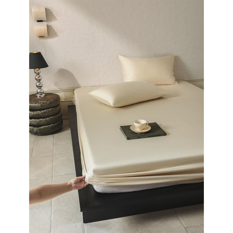 60支天丝棉磨毛床笠枕套单件全棉加厚床罩床垫保护罩防尘床单套防