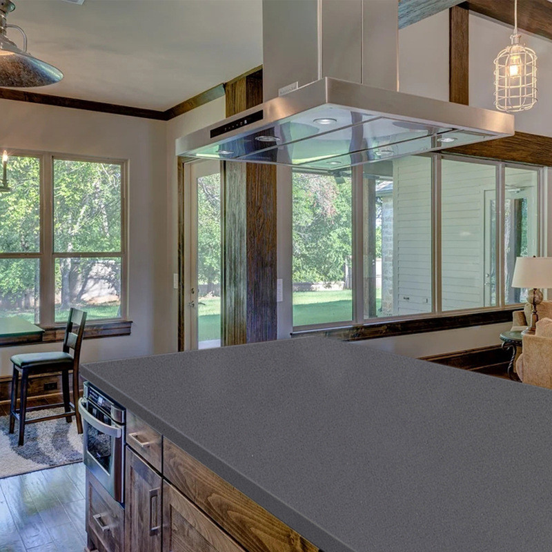 零硅灰色系石英石大板厨房台面餐桌岛台板面墙面楼梯踏步厂家批发