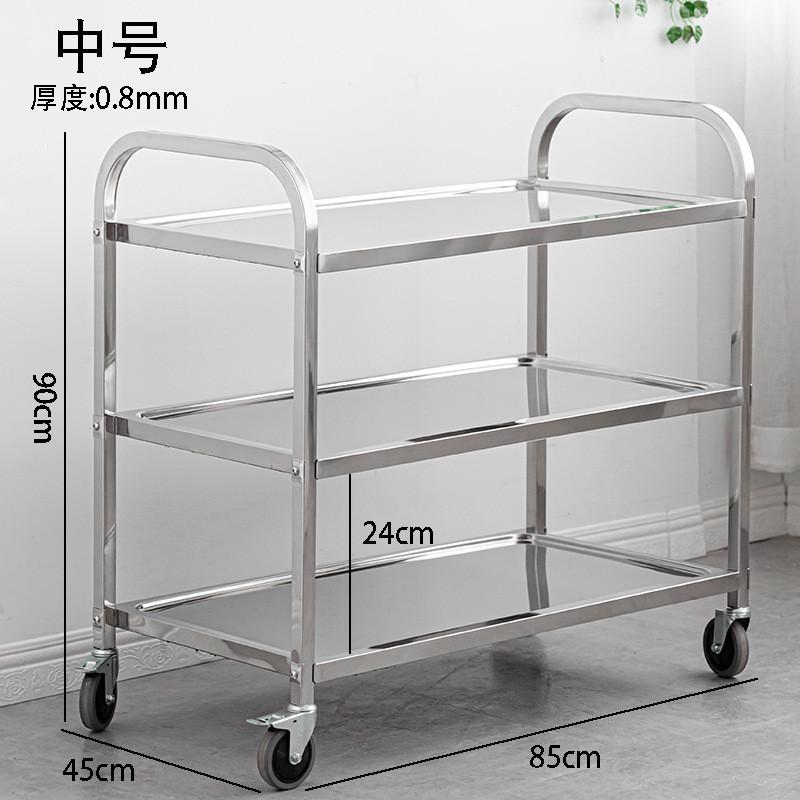 r*304加厚不锈钢餐车小推车酒店餐厅送饭收店酒水厨房碗摆摊置物