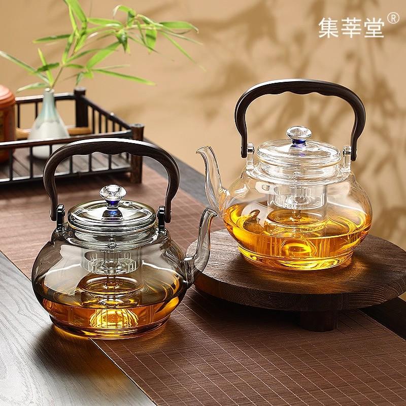 玻璃煮茶壶养生泡茶壶煮茶器家用电陶炉围炉烧水煮茶套装2024新款