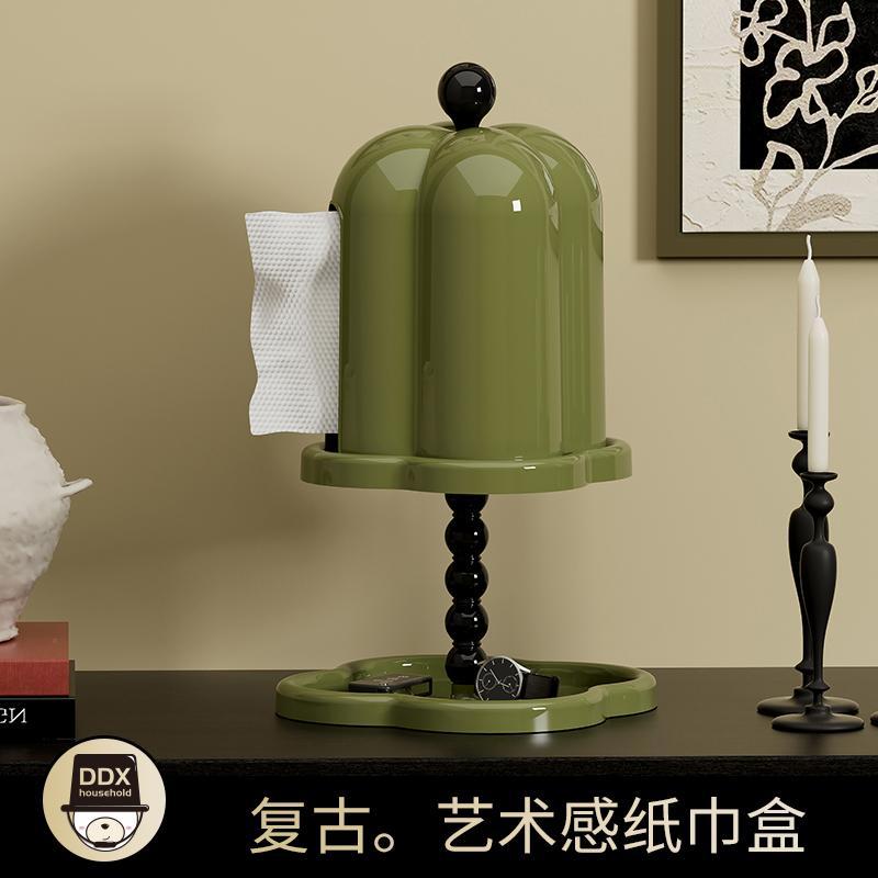 uforu高级艺术感纸巾盒客厅卫生间桌面2024新款复古纸巾筒置物架