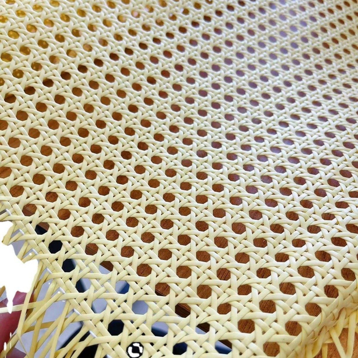 眼材料浅黄色pe塑料眼笪藤编藤席藤网六角八角藤编仿藤材料仿藤编,家装主材,木纹砖,淘宝优惠券,粉丝福利购,淘宝优惠卷