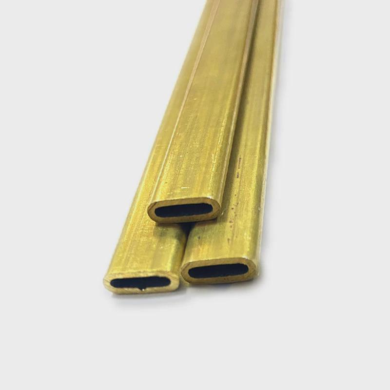 60x1黄铜管异形薄壁水冷设备用空心H62黄铜扁管H65黄铜管