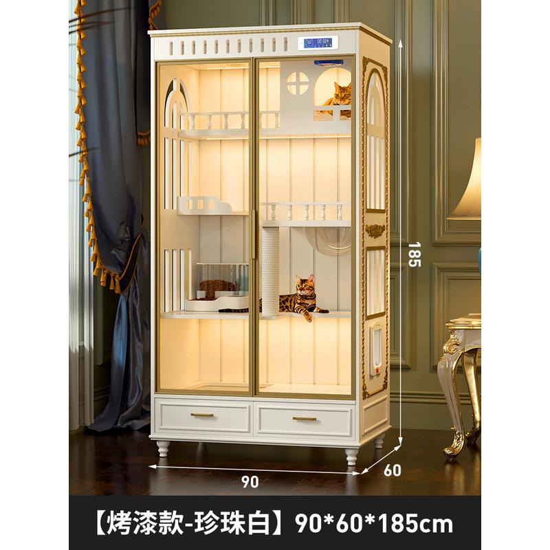 猫别墅笼子家用室内猫窝超大封闭式超大号空间木制室内一体猫咪屋