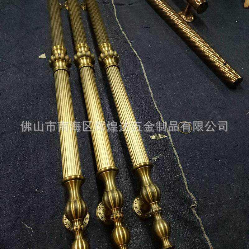 玻璃门拉手不锈钢门把手定制加厚简约中式复古酒店别墅入户门拉手图片