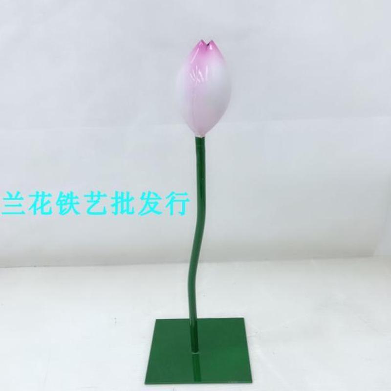 铁艺荷花荷叶艺术品摆件金属酒店大堂创意酒吧餐厅园林新中式落地