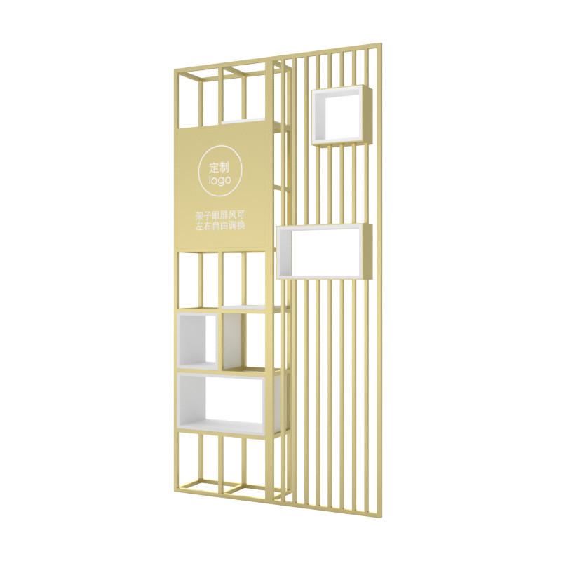 现代简约时尚酒店铁艺置物架美容院屏风隔断玄关装饰书架办公室