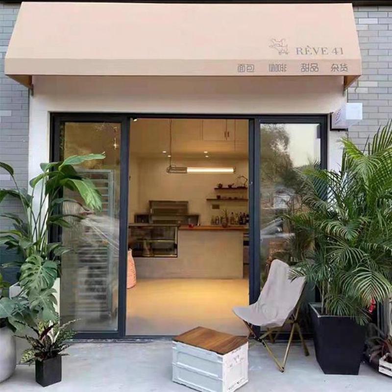 法式弧形雨棚门头遮阳棚固定梯形装饰商铺折叠半圆西瓜篷窗户雨篷
