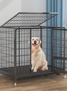 狗笼子拉布拉多中型犬狗笼带厕所分离家用室内外金毛大型犬笼子