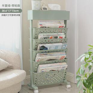 课桌边置物架学习桌收纳小孩书架夹缝落地书桌旁书立架侧边学校用