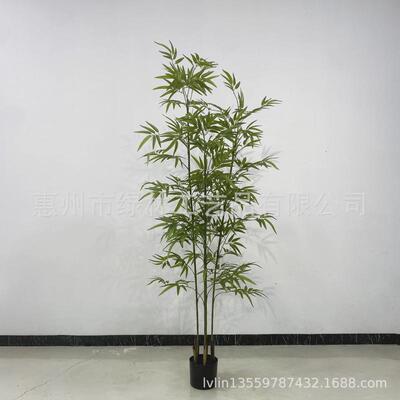 仿真拆装竹子室内屏风盆景细水毛竹绿植客厅装饰竹叶植物造景假竹