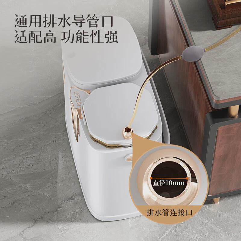 茶水桶密封按压茶渣桶干湿分离泡茶废水桶茶道茶渣过滤脏水桶