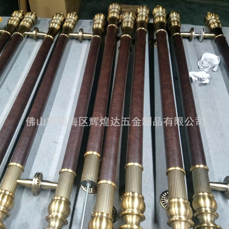 不锈钢大拉手玻璃门拉手加厚复古中式高端入户大门拉手实木门把手