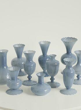 新款ins时尚花瓶洛可可小花瓶玻璃插花养花瓶迷你水培桌面摆件批