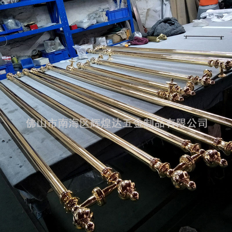 玻璃门拉手不锈钢门拉手加厚复古中式实木大门拉手别墅入户门把手