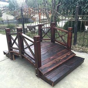 防腐木木桥碳化木小木桥花园木多种景区大桥装饰桥拱桥规格