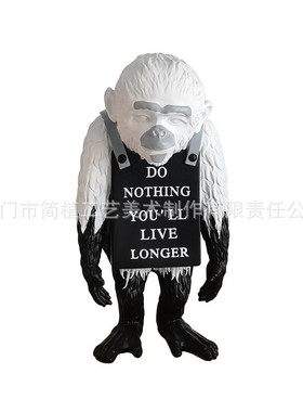 简植家居现货摆件班克西猩猩banksy家居软装软饰工艺品雕塑艺术