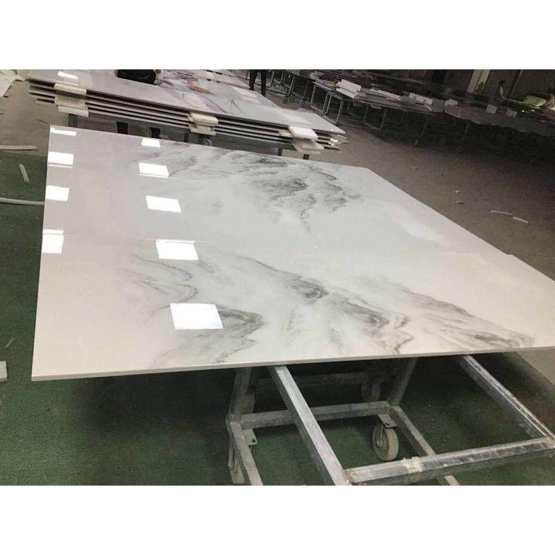 定制渗墨大板3D瓷砖电视背景墙高温微晶石材罗马柱水墨山水影视墙