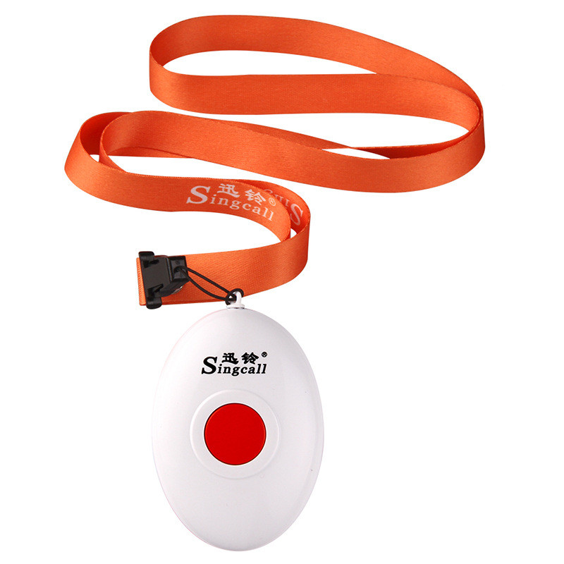 迅呼叫器ape160老人紧急铃家用病人挂绳无线呼叫器便携一键报警铃