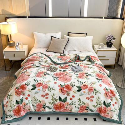 加厚舍尔毛毯双层云毯拉秋冬新款保暖床上用品绒盖毯礼品批发