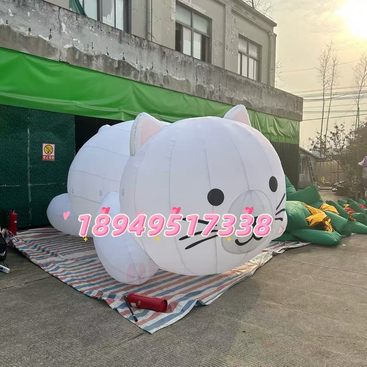定制充气卡通气模毛绒皮巴拉可爱豚鼠动物网红露营大型卡行走人偶