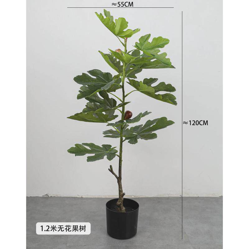 仿真无花果树绿植室内盆栽客厅落地装饰摆件假树仿生植物场景布置