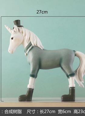 羊驼小摆件ins创意可爱北欧办公桌卧室少女心儿童房间装饰品摆设