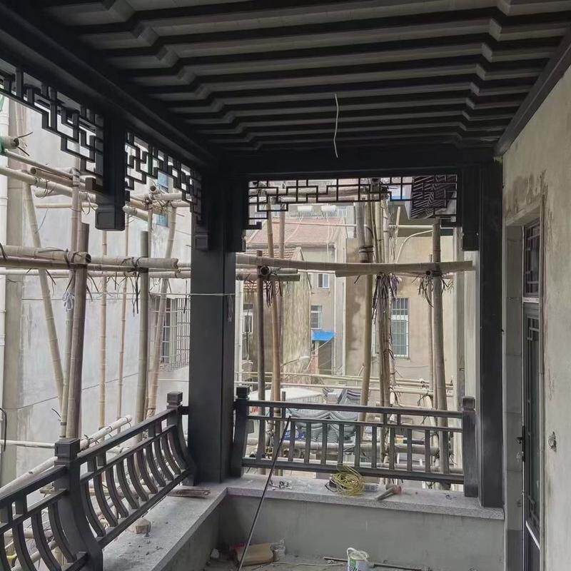 铝合金茶壶档吊顶飞椽铝合金仿古屋檐荷包椽封檐板瓦口板组合檐口