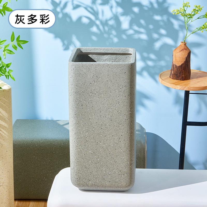 厂家直销高方形家用水泥花盆镁泥多肉种植箱户外盆景花卉绿植庭院