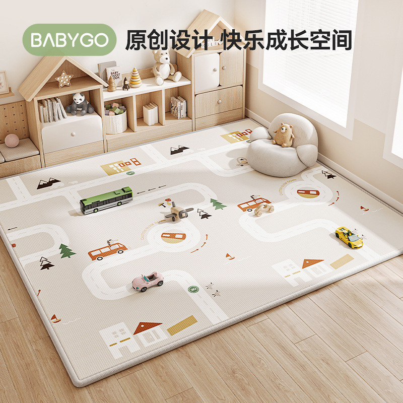babygo宝宝爬行垫玩具加厚无味婴儿童家用客厅地垫xpe游戏英奇