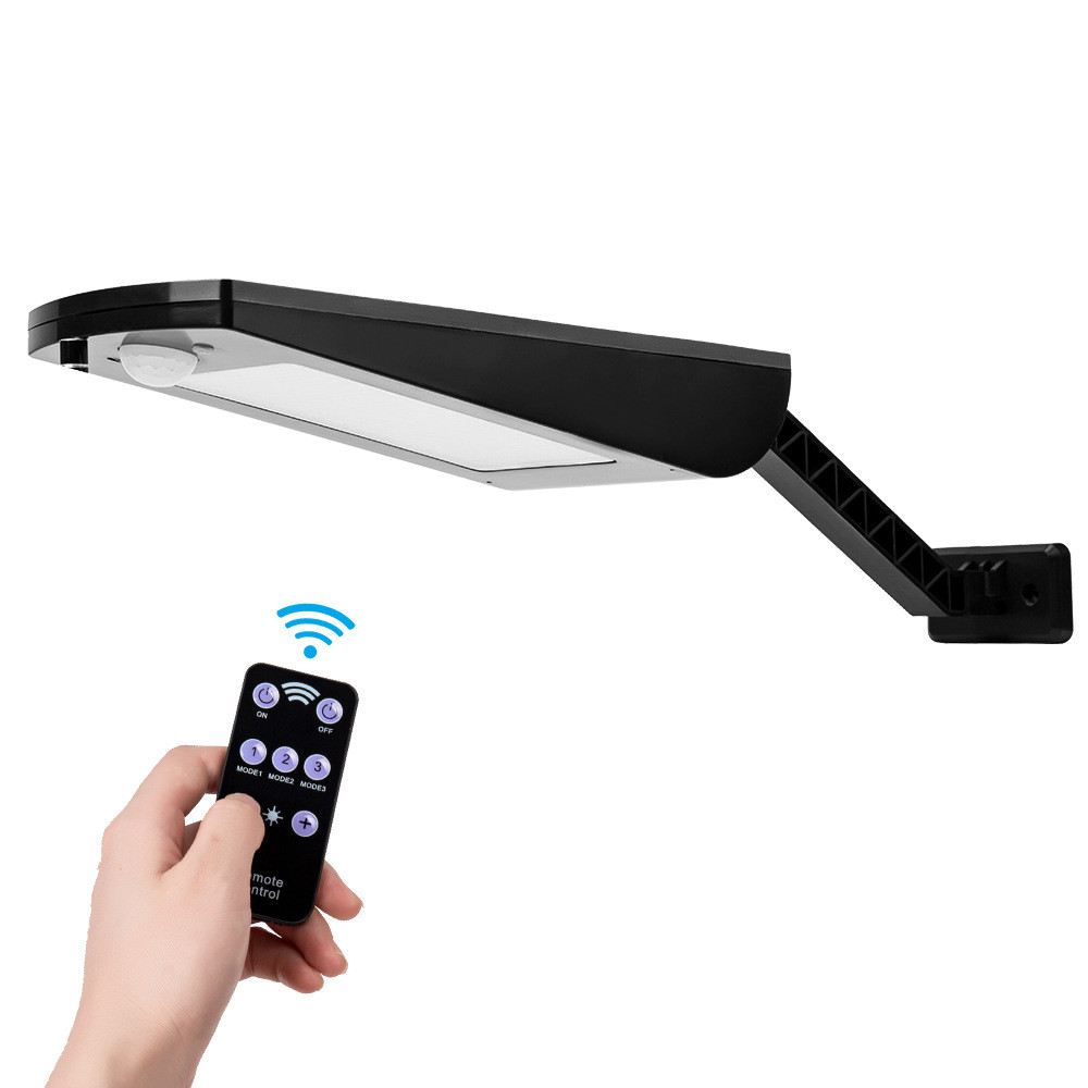 66led48led太阳能小路灯迷你带杆带遥控器太阳能人体感应壁灯