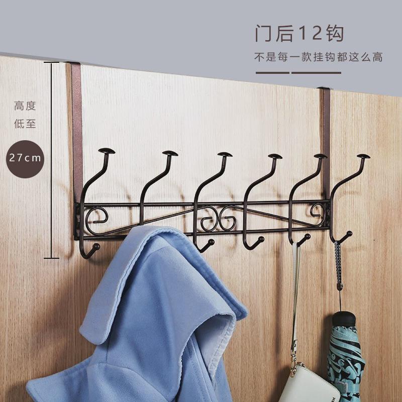 卧室的门后挂钩架子色门后挂衣钩免打孔多功能门上置物不锈钢