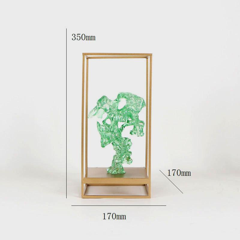 新中式创意树脂摆件太湖石样板间售楼部客厅茶几电视仿石头装饰品
