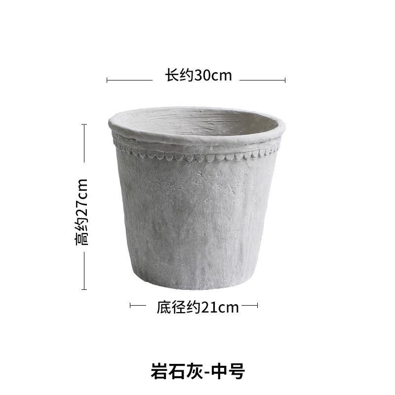 镁泥种树水泥盆花盆花器户外客厅阳台办公室摆件庭院特大虎皮兰盆