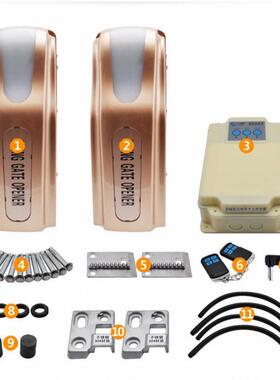 电机昌走地式平开门机铁艺大门电动滚轮开门器八字对自动开门慧