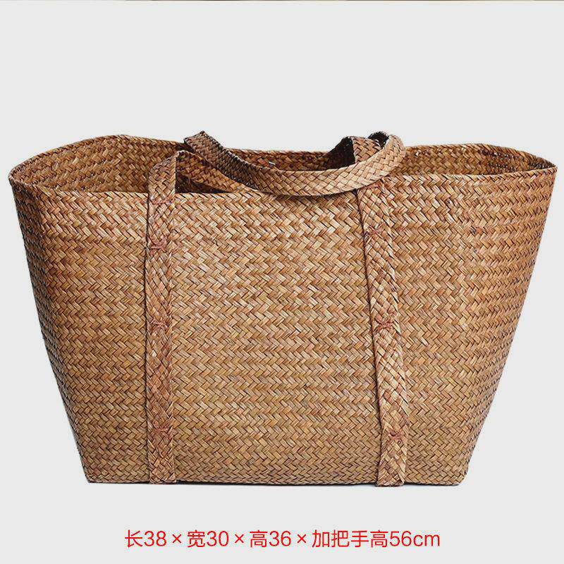 竹编脏衣篓ins风仿藤编脏衣篮隔夜衣物收纳筐草编日式收纳篮纸篓