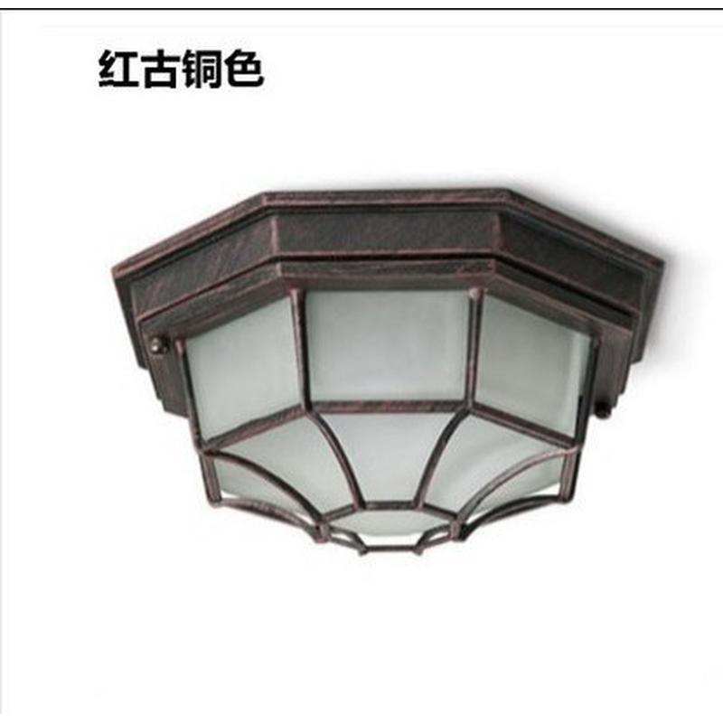 户外灯防水美式复古室外阳台欧式吸顶灯庭院走廊过道玄关浴室灯具