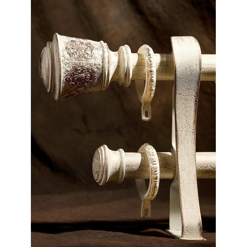 xyt窗帘杆单杆铝合金罗马杆复古挂钩静音轨道欧式支架加厚双杆子