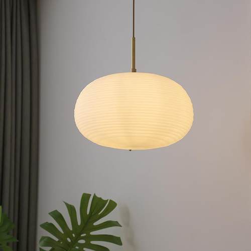 北欧装饰灯玻璃吊灯民宿餐厅吧台复古单头小吊灯黄铜灯头现代简约