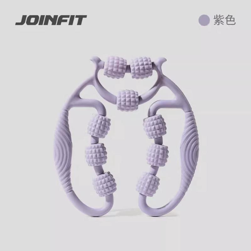 Joinfit环形夹腿滚轮按摩器颈部肌肉放松滚腿器材泡沫轴
