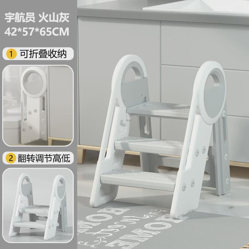 yq宝宝踩脚凳可折叠脚踩洗手台脚踏防滑垫脚凳洗漱台阶带扶手儿童