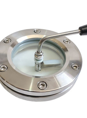 不锈钢304视镜带视窗法兰雨刮不锈钢法兰刷304dn250带刮刀板