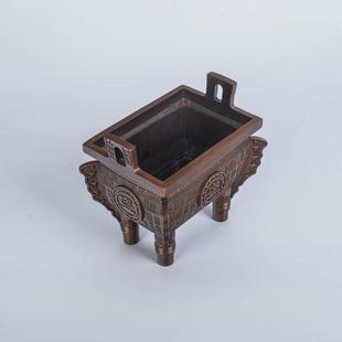 工厂直供四鼎摆件鼎盛千秋客厅办公室开业礼品黄铜方鼎工艺品摆件