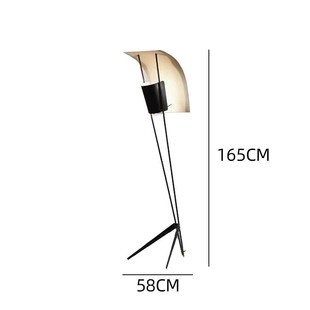 设计师复古样板间北欧极简落地灯酒店民宿装 饰氛围灯客厅三角灯具