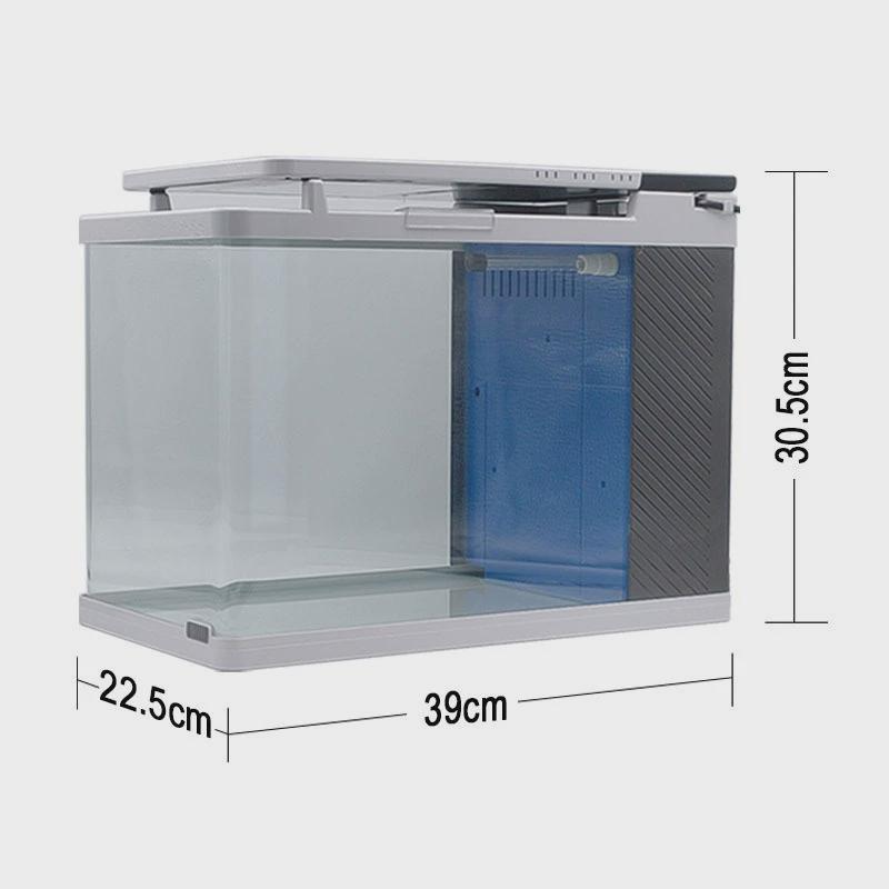 鱼缸生态金鱼小型迷你鱼缸客厅桌面懒人造景玻璃缸家用过滤水族箱