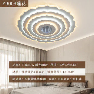 ai智能离线语音声控吸顶灯卧室高级感主卧家用2024新款餐厅房间灯