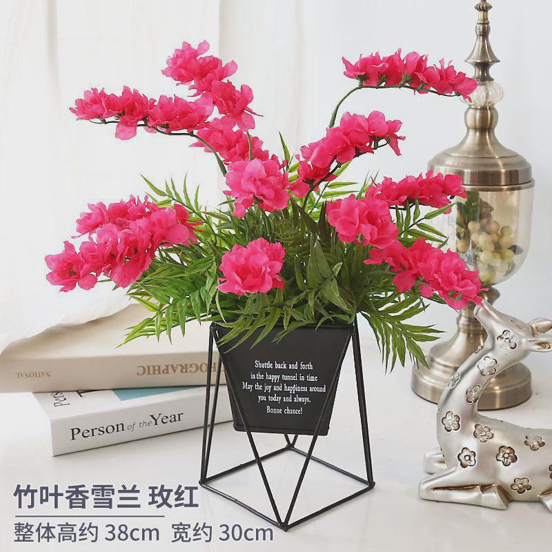 客厅餐桌茶几摆设家居干花束盆栽花铁艺室内装饰塑料北欧假花