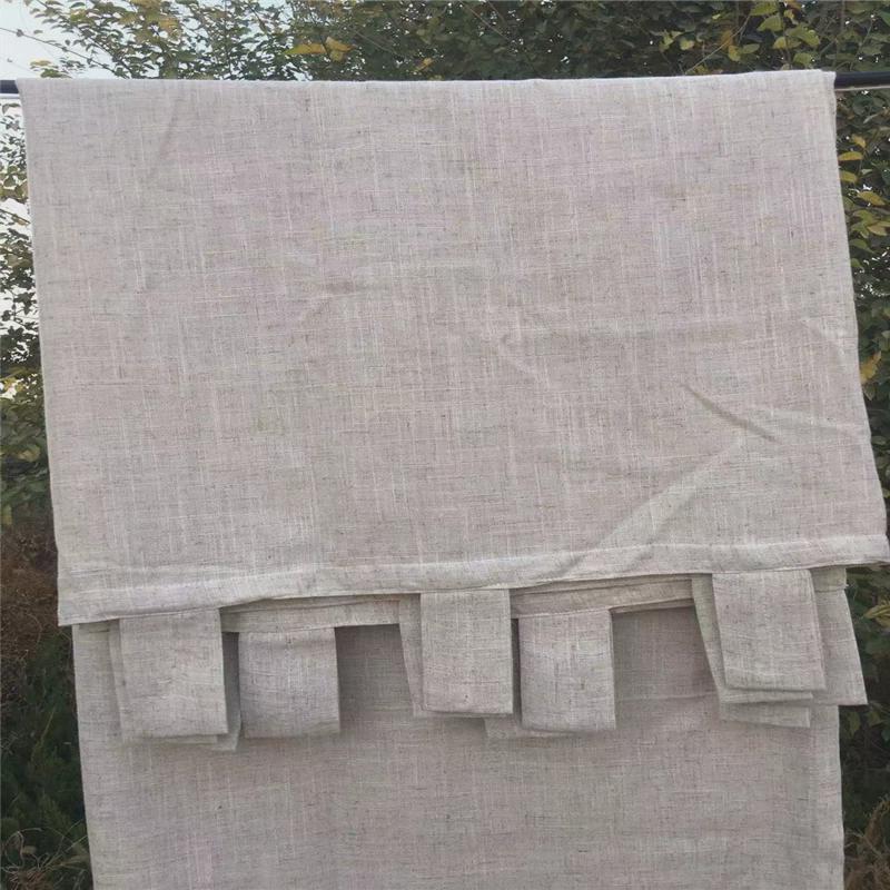 天然亚麻窗帘成品简约现代麻布遮光落地窗客厅卧室棉麻窗帘