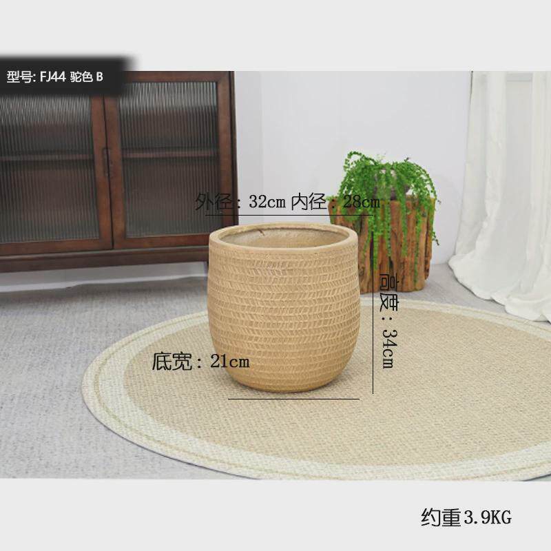 镁泥花盆艺术网红客厅商场室内外落地北欧植物盆栽绿特大号水泥盆